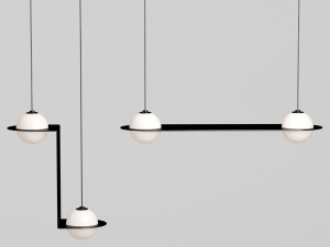 laurent suspension light collection Model 3D