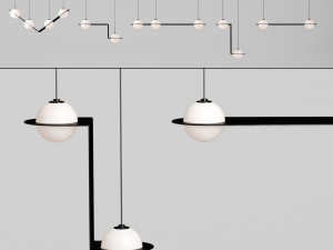 laurent suspension light collection Model 3D