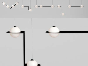 laurent suspension light collection 3D Model