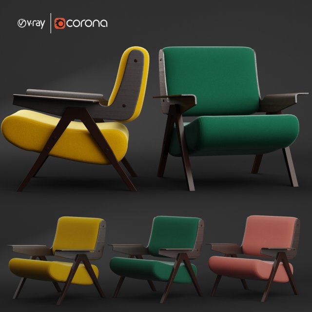 lina armchair Modèle 3D .c4d .max .obj .3ds .fbx .stl .blend 