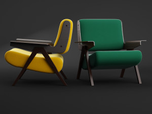 lina armchair Modèle 3D