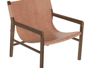 leather lounge 1 in whiskey armchair 3D Model