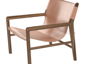 leather lounge 1 in whiskey armchair 3D Model