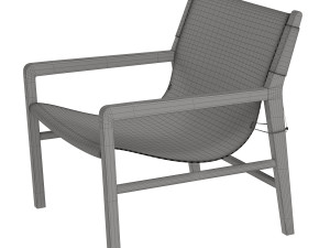 leather lounge 1 in whiskey armchair 3D Model