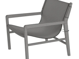 leather lounge 1 in whiskey armchair 3D Model
