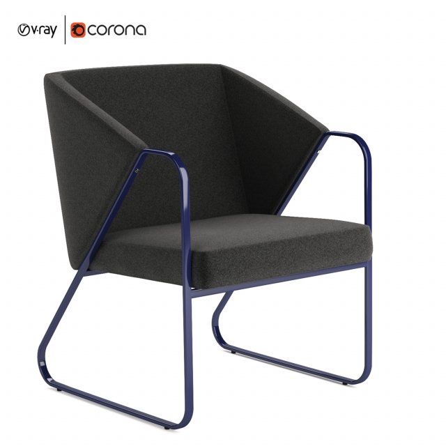 lyft lounge chair by industry west 3D Model .c4d .max .obj .3ds .fbx .stl .blend 