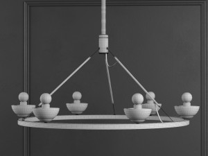 roseland ceiling light 3D 模型