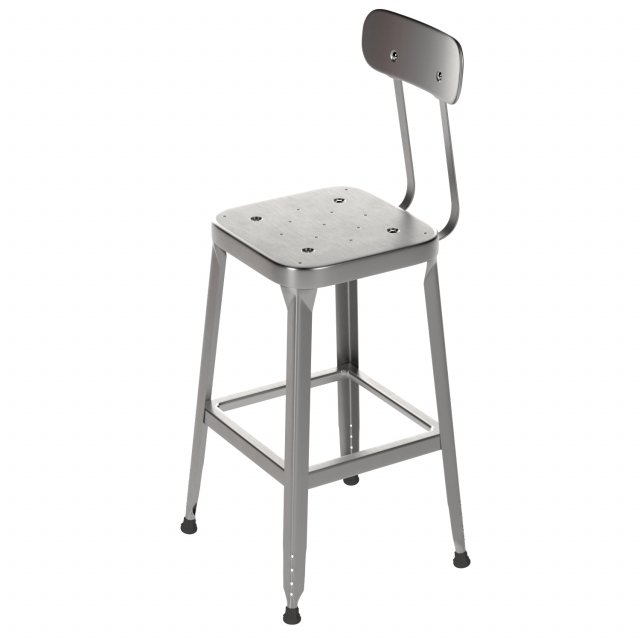 schoolhouse backed utility stool 26 Modèle 3D .c4d .max .obj .3ds .fbx .stl .blend 