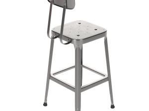 schoolhouse backed utility stool 26 Modèle 3D