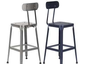 schoolhouse backed utility stool 26 Modèle 3D