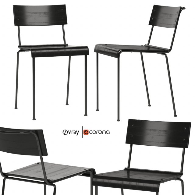 stride side chair 3D Model .c4d .max .obj .3ds .fbx .stl .blend 