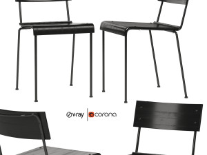 stride side chair Model 3D