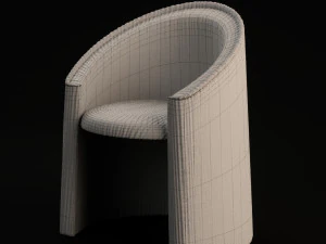 moroso husk small armchair 3D Model