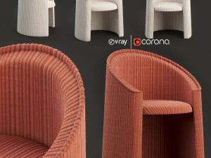 moroso husk small armchair 3D Model