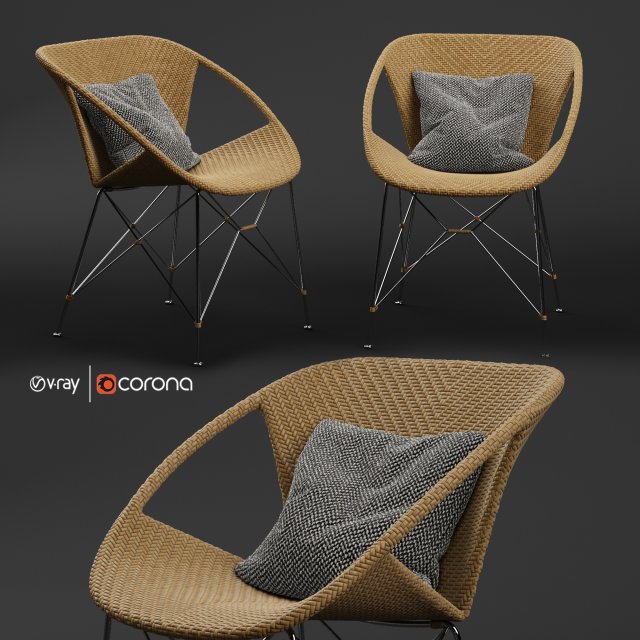 suki armchair 3D Modell .c4d .max .obj .3ds .fbx .stl .blend