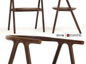 tanaka dining chair industry west 3D Model