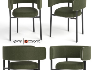 the font bold armchair 3D 모델