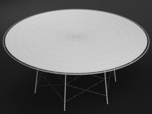 whisk glass top dining table round 180 3Dモデル