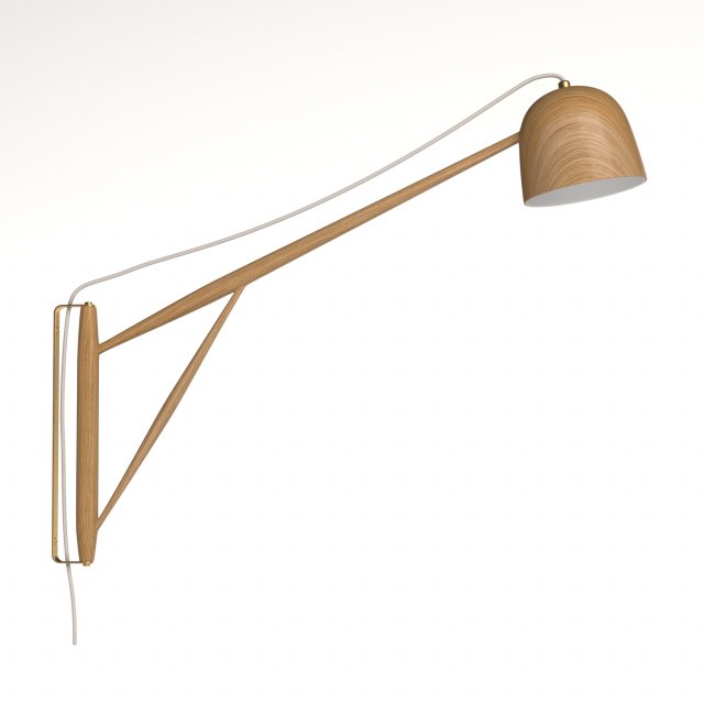 white oak crane wall swing lamp Model 3D .c4d .max .obj .3ds .fbx .stl .blend 