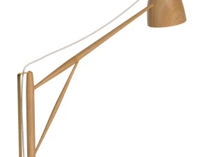 white oak crane wall swing lamp 3D Model