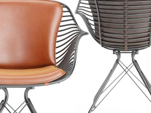 обеденный стул из проволоки 3D Модель