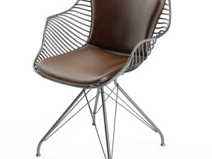 обеденный стул из проволоки 3D Модель