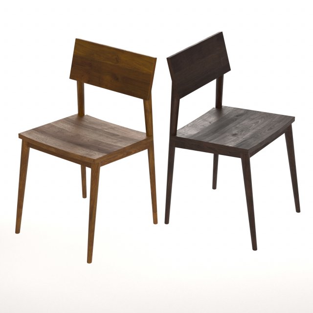 wood dining chair 3D-Modell .c4d .max .obj .3ds .fbx .stl .blend 