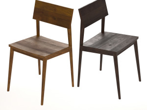 wood dining chair 3D 모델