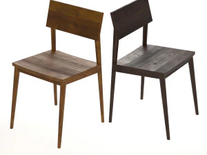 wood dining chair 3D Model