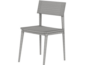 wood dining chair 3D-Modell