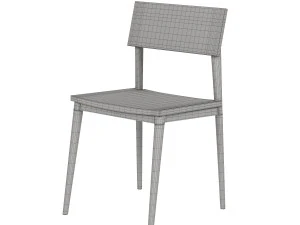 wood dining chair 3D Model
