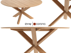 mikado round dining table 3D 모델
