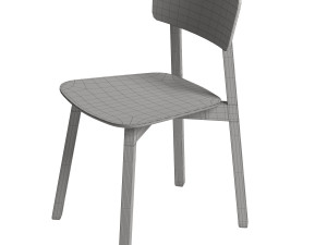oak casale dining chair with mikado round table 3D Model