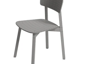 oak casale dining chair with mikado round table 3D Model
