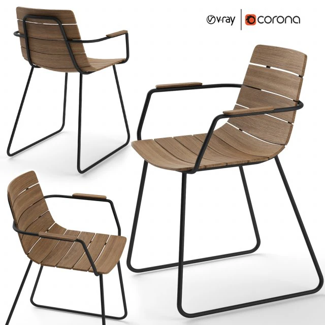 gloster william dining armchair 3D Model .c4d .max .obj .3ds .fbx .stl .blend
