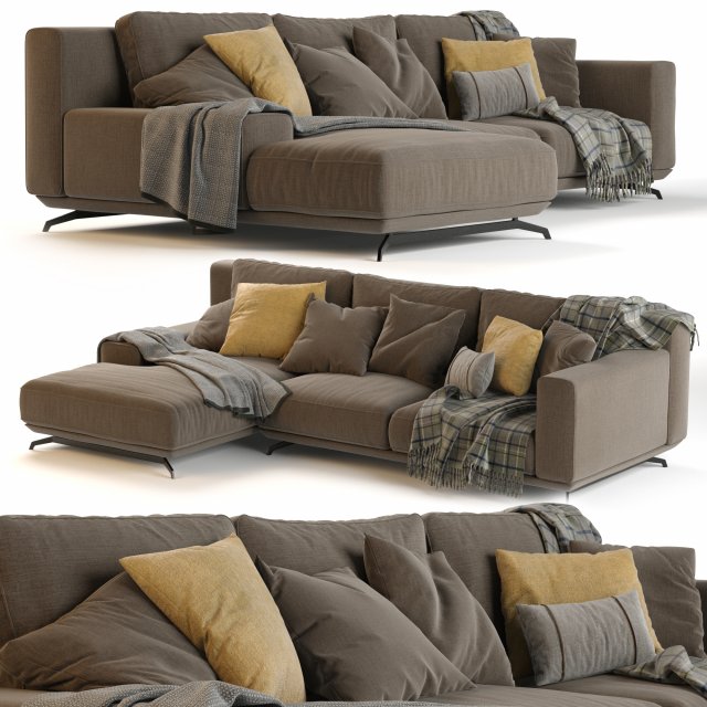dalton sofa by ditre italia 3D Model .c4d .max .obj .3ds .fbx .stl .blend 