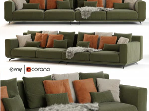 ditre italia sof&aacute; dalton Modelo 3D