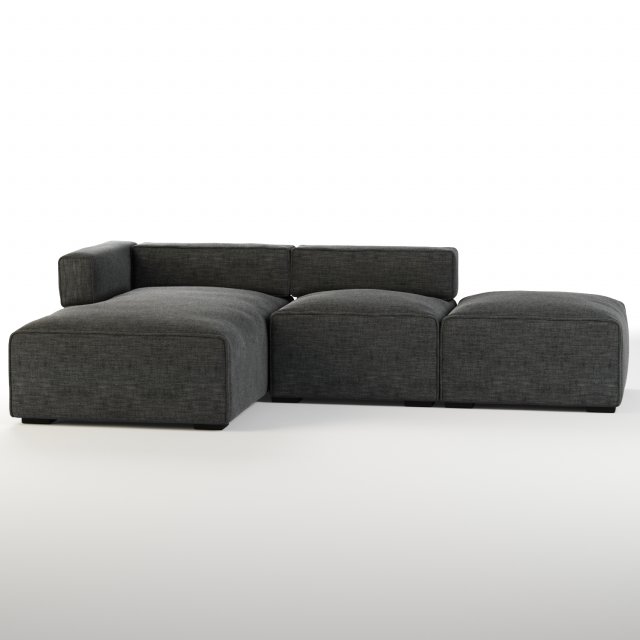 quadra sofa by article 3D Model .c4d .max .obj .3ds .fbx .stl .blend 
