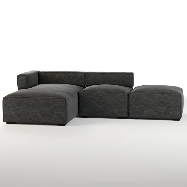 quadra sofa by article 3D Model .c4d .max .obj .3ds .fbx .stl .blend 
