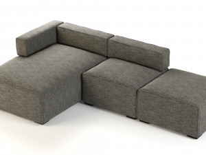 quadra sofa by article 3D Model