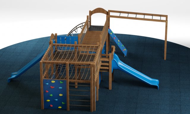 kids playground 01 3D Model .c4d .max .obj .3ds .fbx .stl .blend 