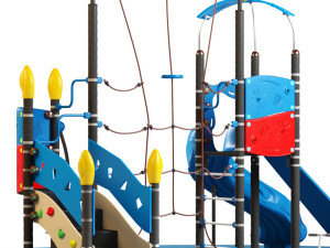 kids playground equipment with slide climbing 06 Modello 3D