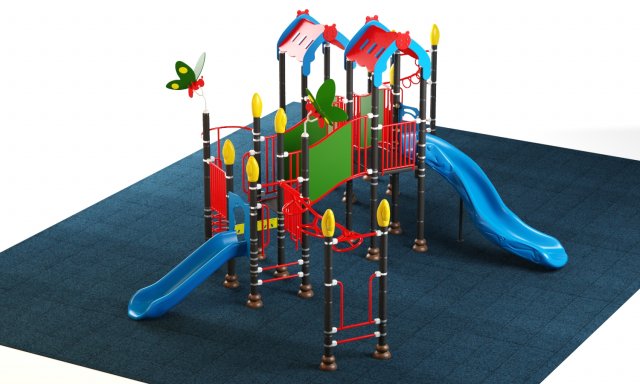 kids playground 08 3D Model .c4d .max .obj .3ds .fbx .stl .blend 
