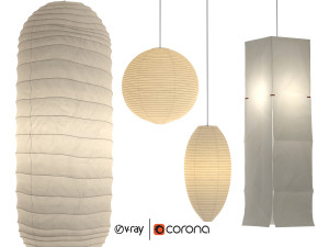 akari paper japan lantern collection isamu noguchi 3D Модель