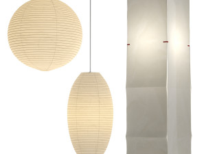 akari paper japan lantern collection isamu noguchi 3D Модель