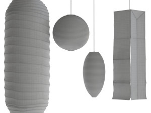 akari paper japan lantern collection isamu noguchi 3D Модель