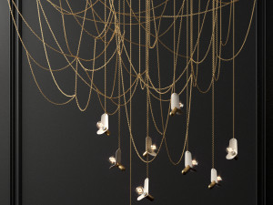 chain chandelier Model 3D
