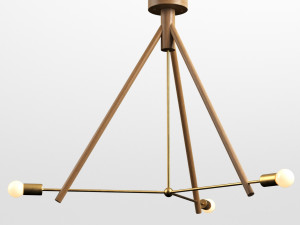 lodge chandelier 3 Modelo 3D
