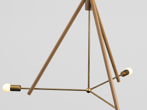 lodge chandelier 3 Modelo 3D