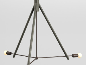 lodge chandelier 3 Modelo 3D